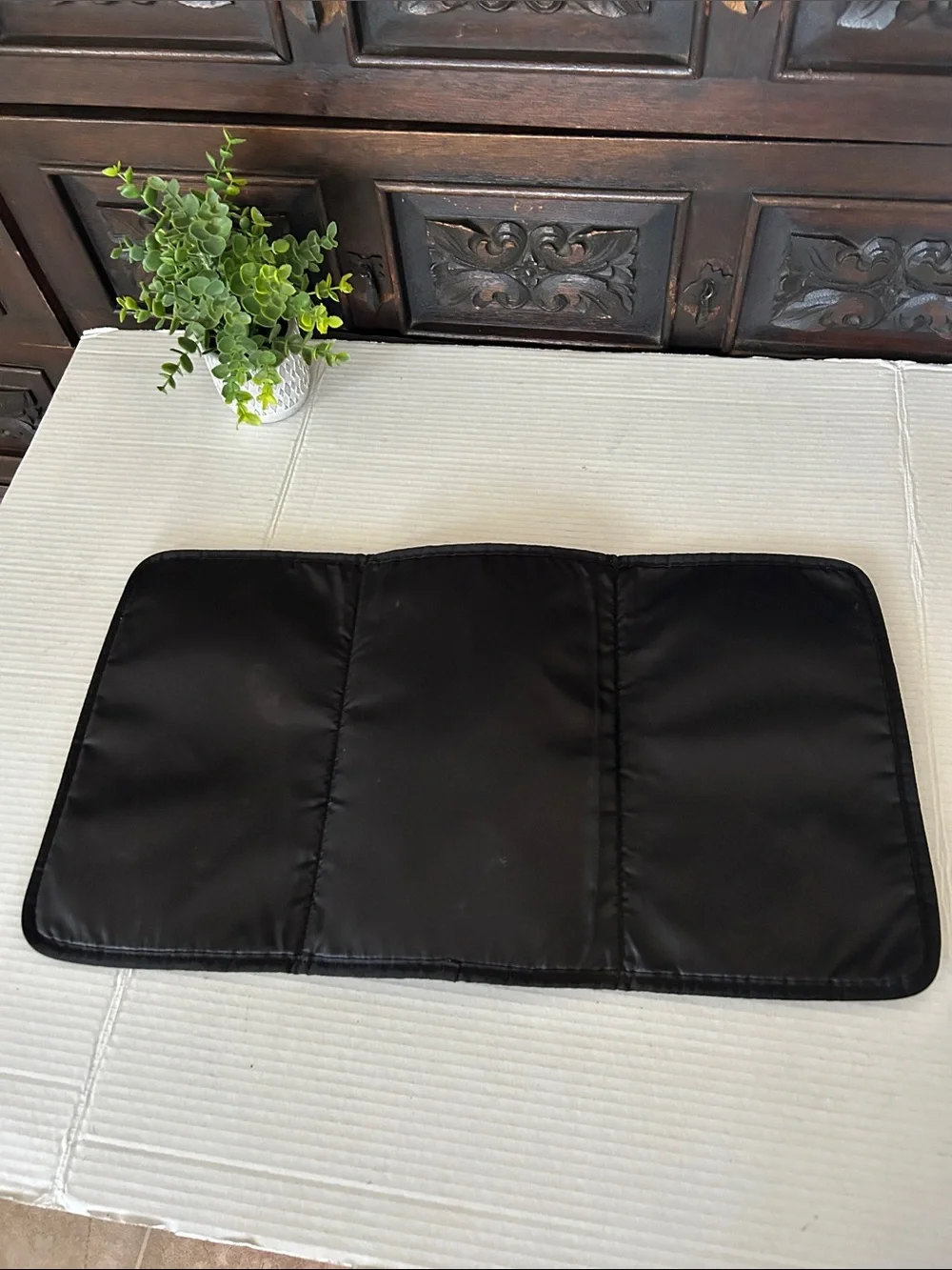 Coach Black Signature Nylon Messenger Bag with Changing Pad
